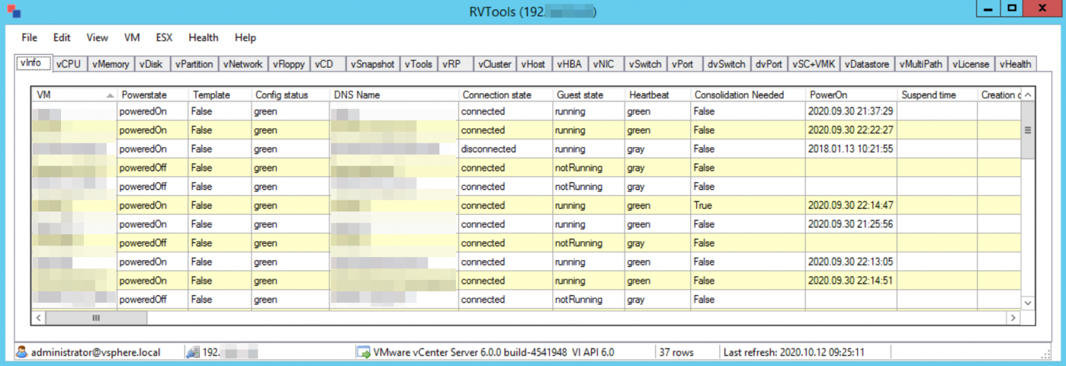 RVTools - mächtiges VMware Tool - blog.admin-intelligence.de