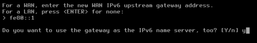 IPv6 Gateway einrichten