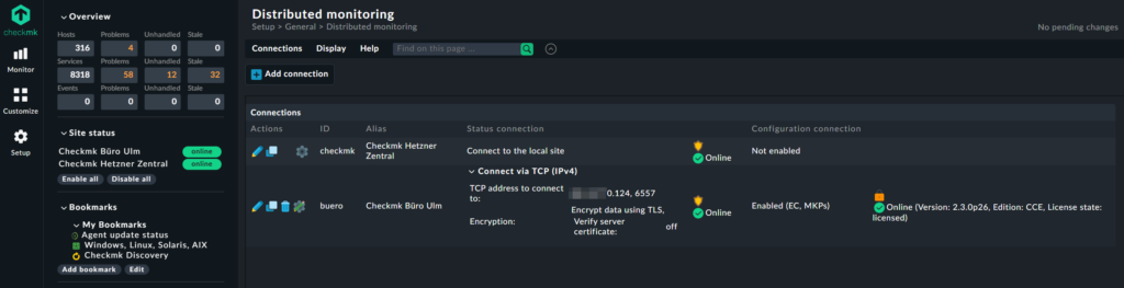 Checkmk Distributed Monitoring