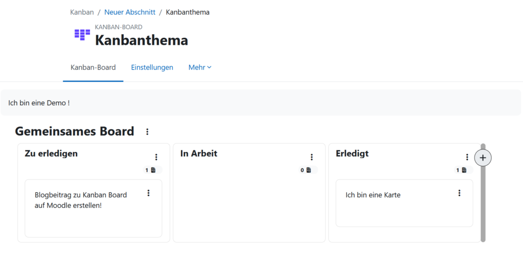 Kanban Board editieren