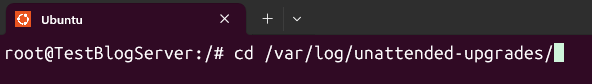 verzeichnis wechsel zu den logs von automatische Updates auf Ubuntu Server