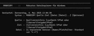 Dateien kopieren unter Windows mit Robocopy - blog.admin-intelligence.de