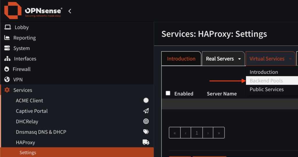Backend Pool erstellen
