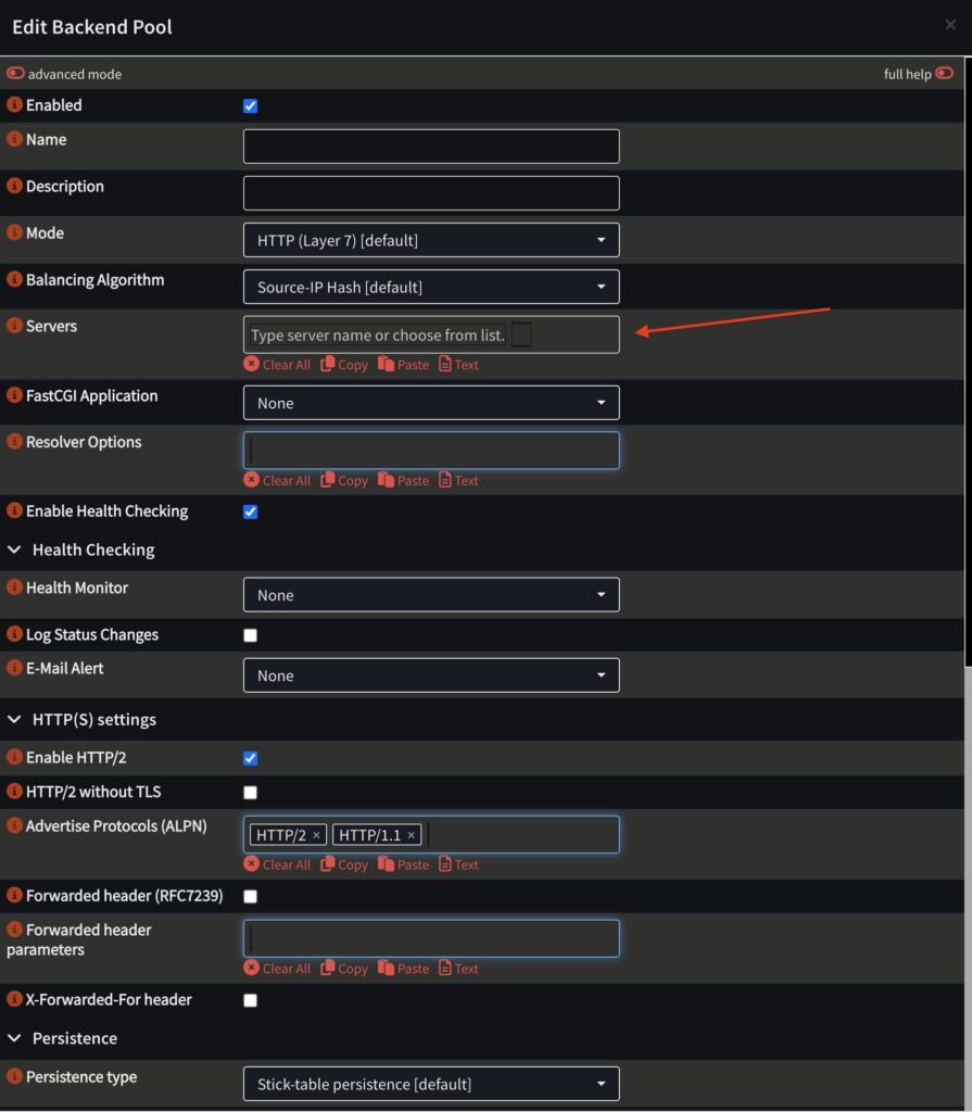 Backend Pool konfigurieren