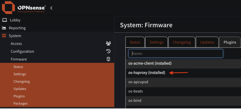 HAProxy Plugin installieren
