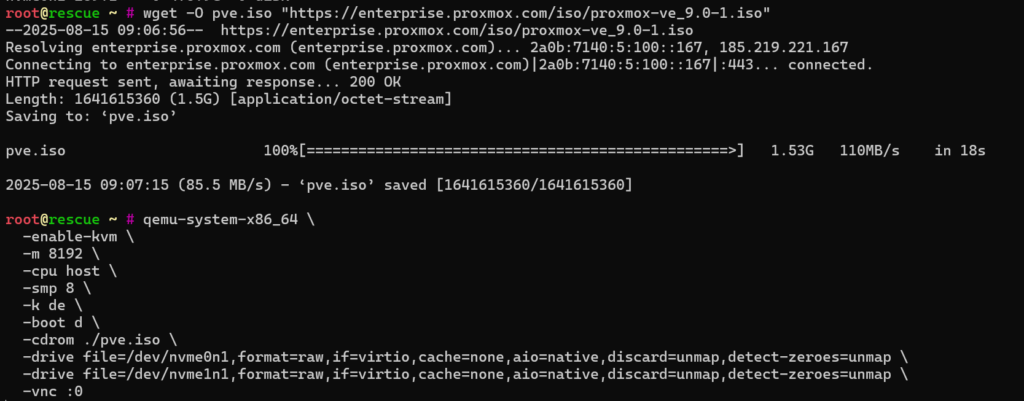 Proxmox Qemu-System Installation