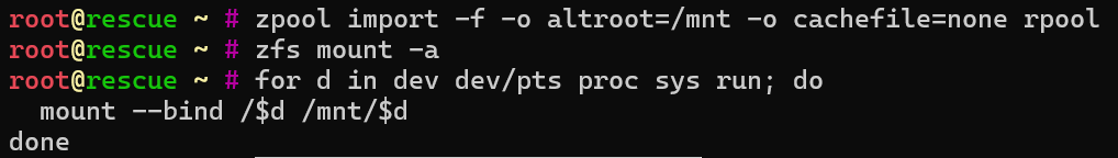 Proxmox ZFS auf Hetzner in rescue mount