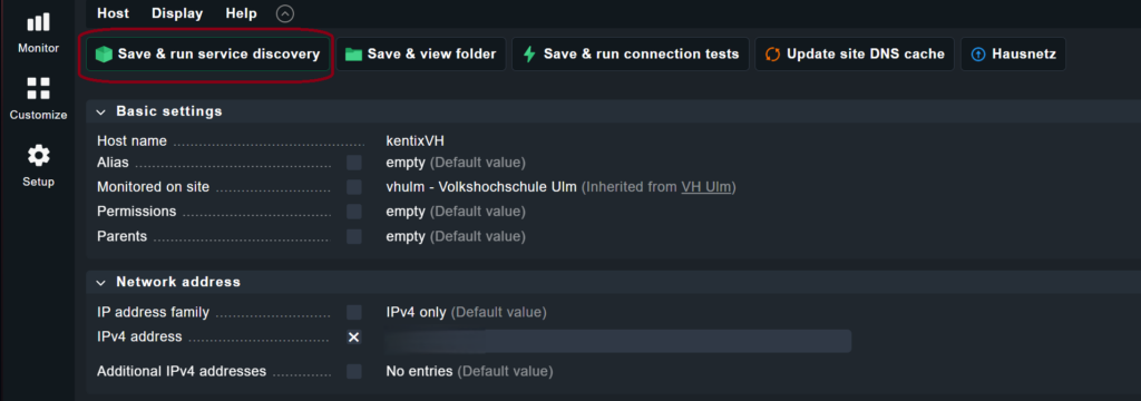 Kentix-Sensor mit Checkmk überwachen. Service Discovery.
