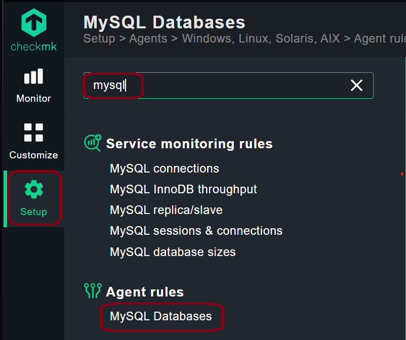 mysql Plugin in Checkmk