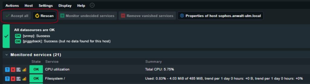 Sophos Firewall mit Checkmk überwachen: SNMP Monitoring einrichten und Checks übernehmen.