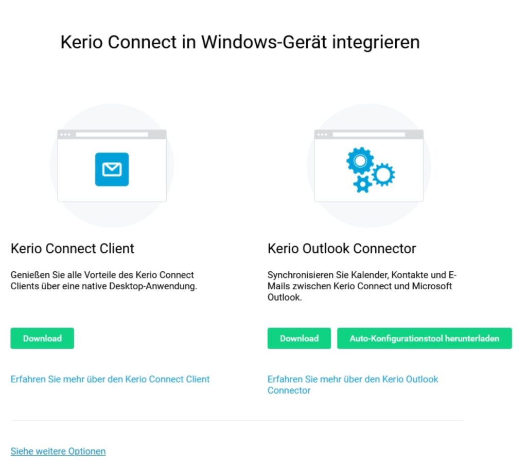 kerio connect windows gerät 