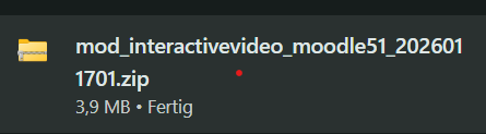 Interactive Video ZIP Datei H5P Plugin für Moodle