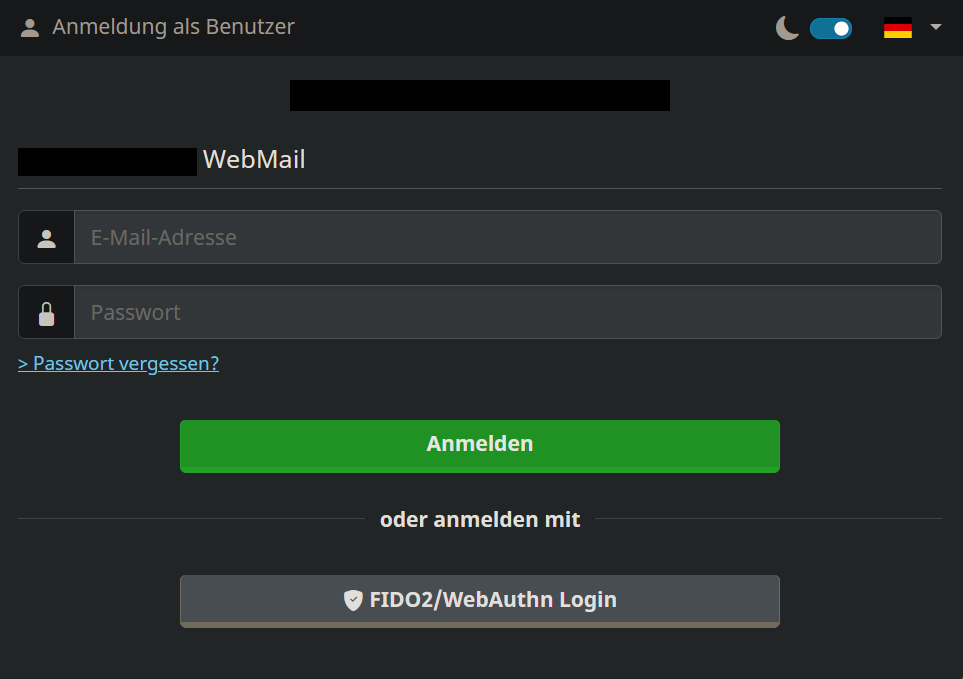 mailcow login 