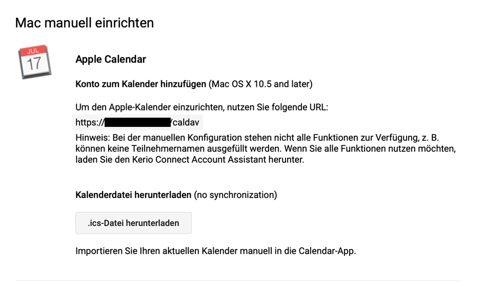 kerio kalender export mac 