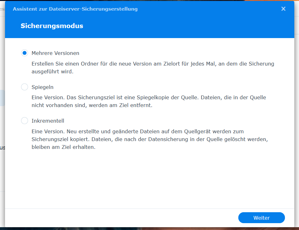 Sicherungsmodus von ABfB