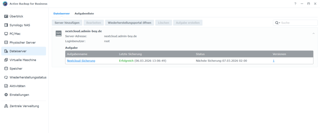 ABfB Dateiserver Übersicht