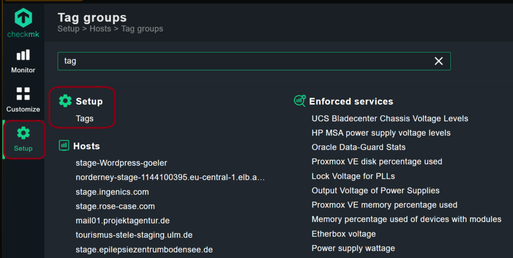 Checkmk Tags erstellen.
