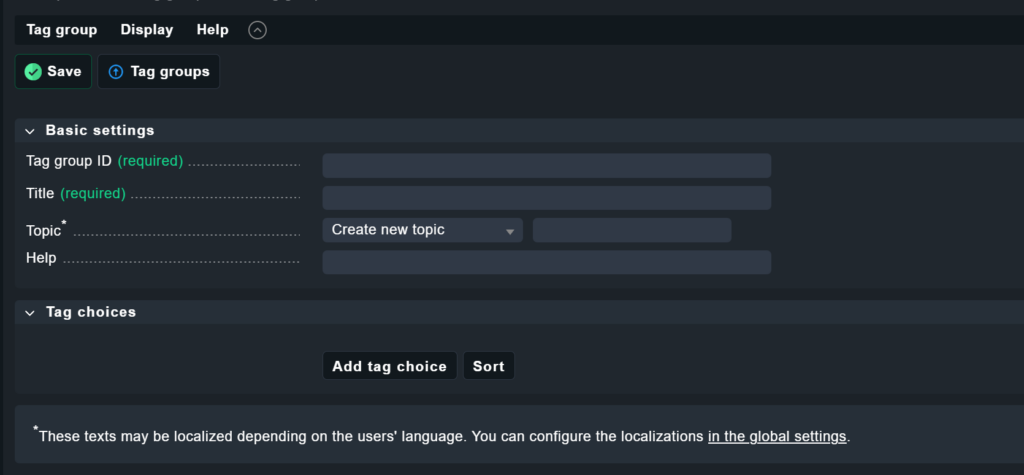 Checkmk Tagroup einrichten.